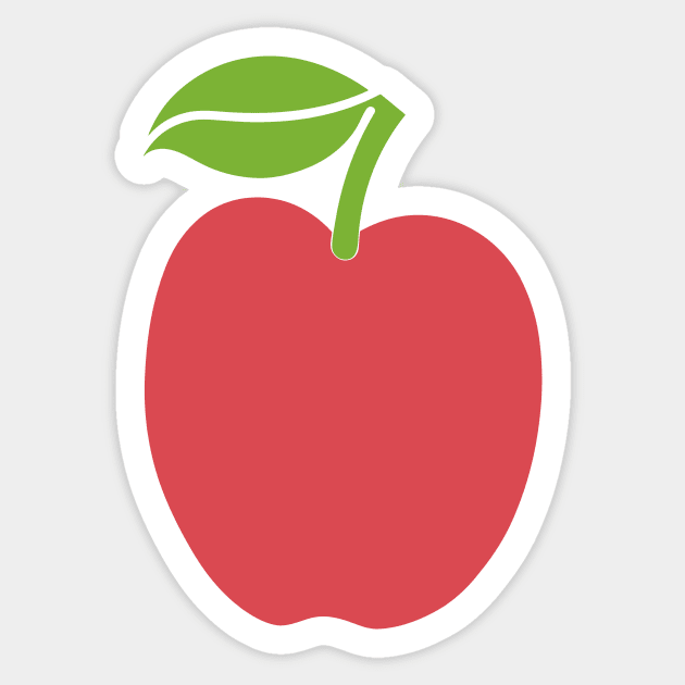 Apple Sticker by Rough-Cut Head